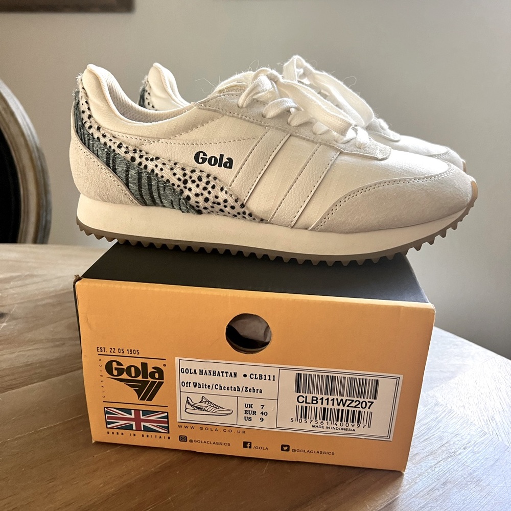 GOLA WOMEN'S MANHATTAN SNEAKER | OFF WHITE/CHEETAH/ZEBRA